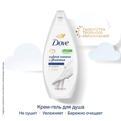 Гель для душа DOVE Глубокое питание и увлажнение, бессульфатный, 250мл
