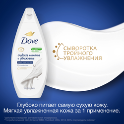 Гель для душа DOVE Глубокое питание и увлажнение, бессульфатный, 250мл