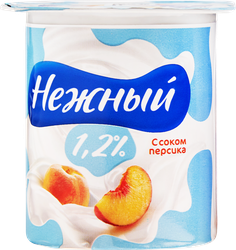 Продукт йогуртный CAMPINA Нежный с соком персика 1,2%, без змж, 100г