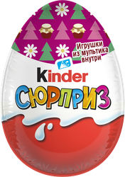 Яйцо шоколадное KINDER Сюрприз из молочного шоколада с игрушкой, 20г