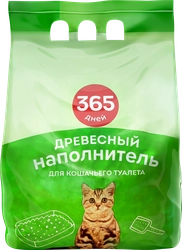 Наполнитель древесный для кошачьего туалета 365 ДНЕЙ, (6.5л) 4кг