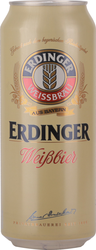 Пиво светлое ERDINGER пшеничное нефильтрованное непастеризованное 
неосветленное 5,3%, 0.5л