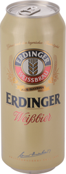 Пиво светлое ERDINGER пшеничное нефильтрованное непастеризованное 
неосветленное 5,3%, 0.5л