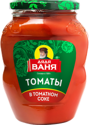 Изображение товара Томаты в томатном соке ДЯДЯ ВАНЯ, 680г