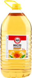 Масло подсолнечное 365 ДНЕЙ рафинированное, 5л