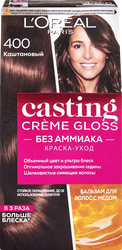 Изображение товара Краска-уход для волос CASTING CREME GLOSS 400 Каштан, без аммиака, 180мл