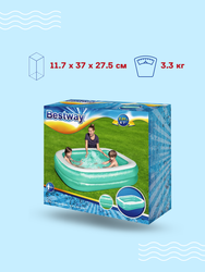 Бассейн надувной детский BESTWAY 450л 200х146х48см, Арт. 54005