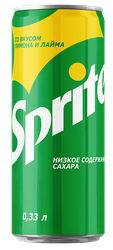 Изображение товара Напиток SPRITE Лимон, лайм сильногазированный, 0.33л