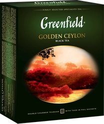 Чай черный GREENFIELD Golden Ceylon Цейлонский, 100пак