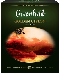 Чай черный GREENFIELD Golden Ceylon Цейлонский, 100пак