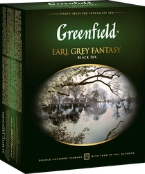 Чай черный GREENFIELD Earl Grey Fantasy с ароматом бергамота, 100пак