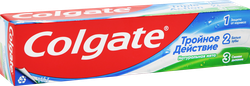 Зубная паста COLGATE Тройное действие Натуральная мята для защиты от кариеса, удаления потемнений с зубов и свежего дыхания, 100мл