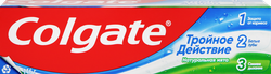 Зубная паста COLGATE Тройное действие Натуральная мята для защиты от кариеса, удаления потемнений с зубов и свежего дыхания, 100мл