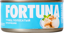 Тунец FORTUNA кусочки в собственном соку, 185г