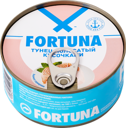 Тунец FORTUNA кусочки в собственном соку, 185г