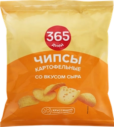 Чипсы картофельные 365 ДНЕЙ Картофель хрустящий со вкусом сыра, 90г