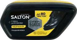 Губка для обуви из гладкой кожи SALTON Волна с норковым маслом, черная
