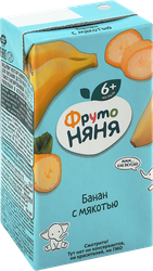Нектар ФРУТОНЯНЯ Банан с мякотью, с 6 месяцев, 200мл