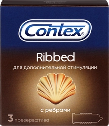 Презервативы CONTEX Ribbed, 3шт