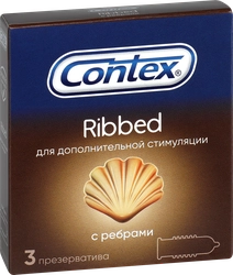 Презервативы CONTEX Ribbed, 3шт