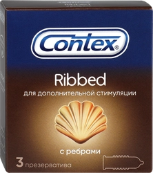 Презервативы CONTEX Ribbed, 3шт