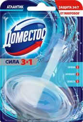 Изображение товара Блок для унитаза ДОМЕСТОС Свежесть Атлантики 3в1, 40г
