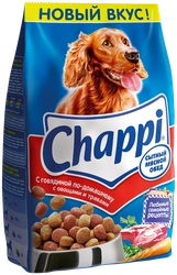 Корм сухой для взрослых собак CHAPPI Сытный мясной обед с говядиной, полнорационный, 2,5кг