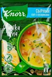 Суп KNORR Чашка супа Сырный суп с сухариками, 15,6г