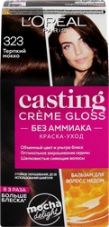 Краска-уход для волос CASTING CREME GLOSS 323 Черный шоколад, без аммиака, 180мл