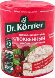 Хлебцы DR KORNER Злаковый коктейль клюквенный, хрустящие, 100г