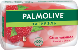 Туалетное мыло PALMOLIVE Натурэль смягчающее со свежей малиной, 90г