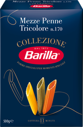 Изображение товара Макароны BARILLA Мецце пенне трехцветные из твердых сортов пшеницы группа А высший сорт, 500г