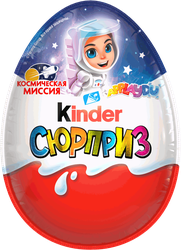 Изображение товара Яйцо шоколадное KINDER Сюрприз из молочного шоколада с игрушкой, в  ассортименте, 20г