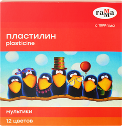 Пластилин ГАММА Мультики, 12 цветов, стек Арт. 280018,