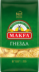 Макароны MAKFA Гнезда Тальятелле лапша длинная высший сорт, 450г