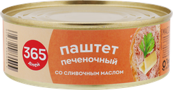 Паштет 365 ДНЕЙ печеночный со сливочным маслом, 250г