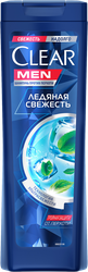 Шампунь для волос мужской CLEAR Men Ледяная свежесть с ментолом, против перхоти, 400мл