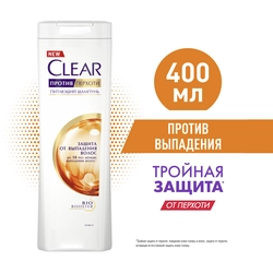 Шампунь против перхоти и выпадения волос CLEAR Vita Abe Защита, 400мл