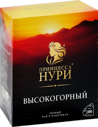 Чай черный ПРИНЦЕССА НУРИ Высокогорный байховый листовой, 100пак