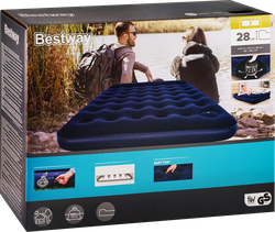 Матрас надувной BESTWAY Pavillo 203x152x28см, со встроенным ножным насосом, Арт. 67226