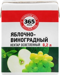 Нектар 365 ДНЕЙ Яблочно-виноградный, 0.2л