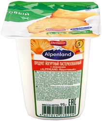 Продукт йогуртный EHRMANN Alpenland Киви, крыжовник, ананас 0,3%, без змж, 95г