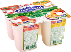 Продукт йогуртный EHRMANN Аlpenland Клубника, персик, маракуйя 0,3%, без змж, 95г