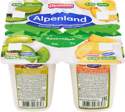 Продукт йогуртный EHRMANN Alpenland Киви, крыжовник, ананас 0,3%, без змж, 95г
