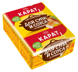 Сыр плавленый для супа КАРАТ с грибами 45%, без змж, 90г