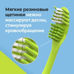 Зубная щетка COLGATE Массажер, средней жесткости, 1+1, 2шт