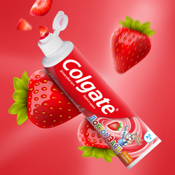 Зубная паста детская COLGATE Доктор Заяц со вкусом клубники, защита от кариеса с фторидом, с 2 лет, 50мл