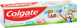 Зубная паста детская COLGATE Доктор Заяц со вкусом жвачки, защита от кариеса с фторидом, с 2 лет, 50мл