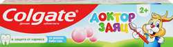 Зубная паста детская COLGATE Доктор Заяц со вкусом жвачки, защита от кариеса с фторидом, с 2 лет, 50мл