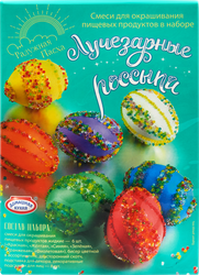 Изображение товара Набор для декорирования пасхальных яиц ДОМАШНЯЯ КУХНЯ Радужная пасха Перламутровые узоры, 12г
